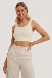 NA-KD Bézs Top, Size XS, pamut, elasztán
