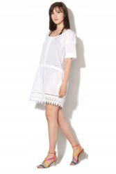 LIU JO Fehér strand ruha, hímzés, Size L, 100% pamut (390821)