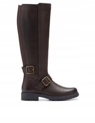 Clarks Barna Bőr Cipzáras Csizma (35, 5) (597032)