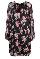 LIU JO Fekete, Virágmintás Ruha (M) (395589)