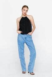 Nasty Gal Felső Fekete Sima Nyak Strasszos Nyitott Hát Klasszikus Nasty Gal L