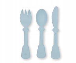 Bamboom evőeszköz szett gyerekeknek bioműanyag 6m+ ergonómikus kék (8054117839734)