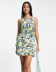 Topshop Sötétkék Ruha Nyomott Mintával (40) (527404)