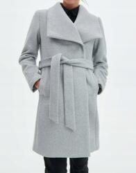 Reserved XW332 Szürke Klasszikus Női Kabát Övvel 46-OS