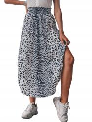 Shein Leopárdmintás Fehér MIDI Szoknya Casual 36 S__s