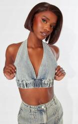 Prettylittlething KC51307 Crop Felső Farmer Húzózsinór Tall Prettylittlething (35) S