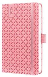 Sigel Naptár, A6, heti, 2026, kemény borító, SIGEL "Jolie", rózsaszín (J6110) - nyomtassingyen