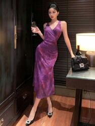 Shein Mintás Ujjatlan MIDI Ruha (M) (587115)