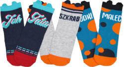 YOCLUB 14-16 (8-10cm) Gyerek zokni pamut Fülek felirat Yo Club 3pack (SKC)