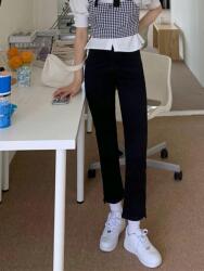 Shein EC22209 Shein Fekete Magas Derekú Farmer Nadrág M-es