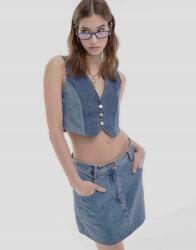 Reclaimed Vintage Kék Farmer Felső Gomb (L) (573467)