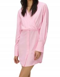 Reserved CC21119 Ruha Mini Rózsaszín Borítékos Nyakkivágással Hosszú Ujjú S