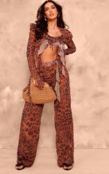 Prettylittlething Barna Hosszú Széles Szárú Nadrág Állatmintás Prettylittlething 36