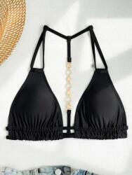 Shein KC32320 Shein Fekete Fodros Bikini Felső (31) M