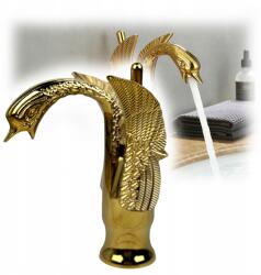  Csaptelep Liba Motívum Arany Fényes Tükör Felület Szett XXL (BATERIA KRAN MOTYW GĘSI ZŁOTA BŁYSZCZĄCA)