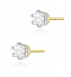 M. Jopek Arany Fülbevaló Gyémánttal Arany 585 2 X 0, 40CT Elegáns Karikák Gravírozás