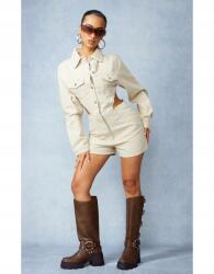 Prettylittlething Bézs Cut Out Overál (38) (565893)