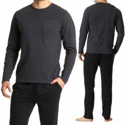 Atlantic Férfi pizsama 100% pamut Atlantic NMP-361 XXL (NMP-361/01-GRAFITOWY_CZARNY)