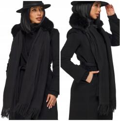 DEMUR Női Sál Ágytakaró Szőrmés szőrme boleró etola rojtokkal (szaliki szale damskie zimowe na zimę)