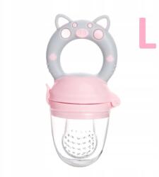 MilaBaby Rágóka etetőcumi gyümölcsök és zöldségek számára Blw Rózsaszín Malac L (#C449B-3)