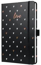 Sigel Naptár, A5, heti, 2026, kemény borító, SIGEL "Jolie", Dark love (J6335) - tonerpiac