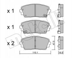 Metelli Fékbetét Első Kia Picanto 11- 22-0941-0/MET