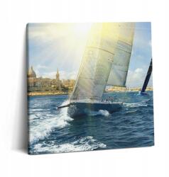 Wallfluent Canvas Vászonkép Konyha Nyomtatott Lebegő Yachtok 60x60 cm (010030010270000074651)