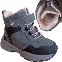 Gelteo Hótaposó téli bakancs tépőzáras cipzáras Szürke R27 P5-206 (A-125GREYD1)