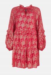 Warehouse EC34119 Warehouse Csillogó Ruha Térdig Érő Fodros M