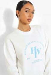 Boohoo Női Pulóver Fehér Mintás Casual 38 M