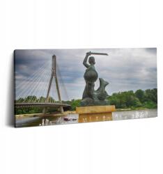 Wallfluent Vászonkép Canvas Prémium Stúdió Hableány Emlékmű Varsóban 100x50 (010030010010000075442)