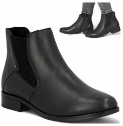 Rieker Női Bőr Bokacsizma Rieker 37 Lapos Bebújós Elegáns Meleg (Rieker 77051-00)