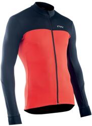 Northwave Kerékpáros mez Northwave Force 2 Jersey Ls Full Zip fekete/piros 4XL (89171174 15)