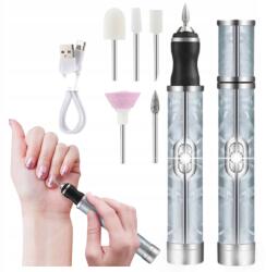  Vezeték nélküli körömfúró gép USB-s újratölthető manikűr/pedikűr készlet (BTZONE)
