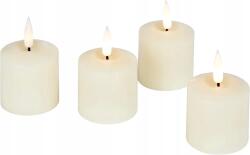 4 Db-os Gyertya Szett Led Elem Viasz Elefántcsont (Moving Flame Tealights)