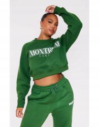 Prettylittlething Zöld Rövid Nyomott Mintás Pulóver (48) (563513)