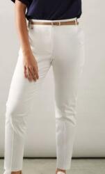 Wallis Fehér Klasszikus Nadrág Egyenes Szár Zsebek Cipzár Öv Wallis 46