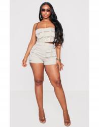 Prettylittlething Bézs Rövidnadrág Zsebekkel (46) (565565)