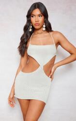 Prettylittlething Ruha, Size L, mini, kötött, bézs