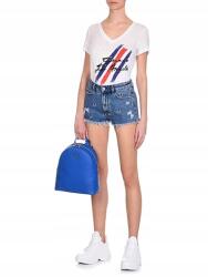 Guess Krémszínű Póló Mintával, Size L, poliészter, V-nyakú (379015)