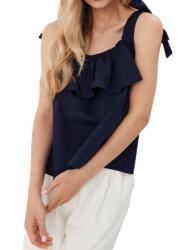 Mohito EC26103 Sötétkék Fodros Felső Megkötős Vállpántokkal M