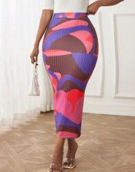 Shein Bordázott Színes MIDI Szoknya 36 S S