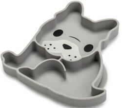 Melii Szilikon tányér tapadókoronggal Kutya Szürke 6m+ (17400-6)