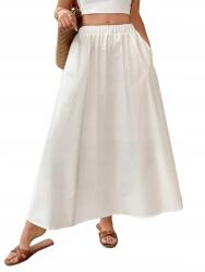 Shein Fehér Maxi Szoknya, Többszörű, Casual 40L __L