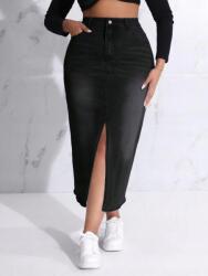 Shein T44205 Shein Farmer MIDI Szoknya Magas Derekú (27) 56