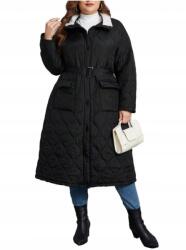 Shein Curve Steppelt Kabát Hosszú Patentos Pánt Casual 44 XXL__XXL