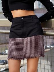 Shein KC15109 Shein Pepita Mintás Miniszoknya (29) Xs