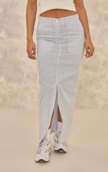 Prettylittlething Kék-fehér Maxi Szoknya Kivágás Csíkos Mintával Prettylittlething 40