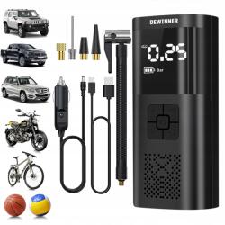 DEWINNER Elektromos Pumpa Vezeték Nélküli, Hordozható Kerékpárokhoz És Autókhoz Air Pump (DE-C072)