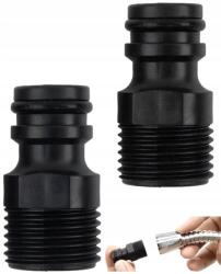  Csavar Csatlakozó Adapter Zuhany Csaptelep Redukció Kerti Tömlő Slag (Adapter gwintowany do gwintu 2szt)